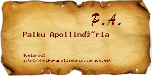 Palku Apollinária névjegykártya